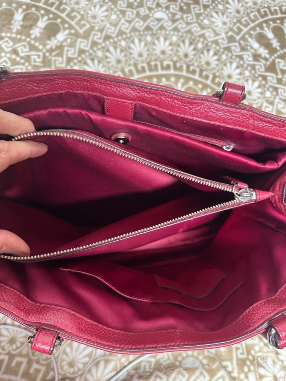 Coach Park  Large Carryall F23268 in Red Pebbled Leather